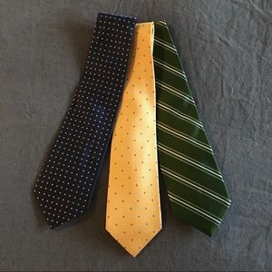 Set of 3 Brooks Brothers Neckties 100% Silk